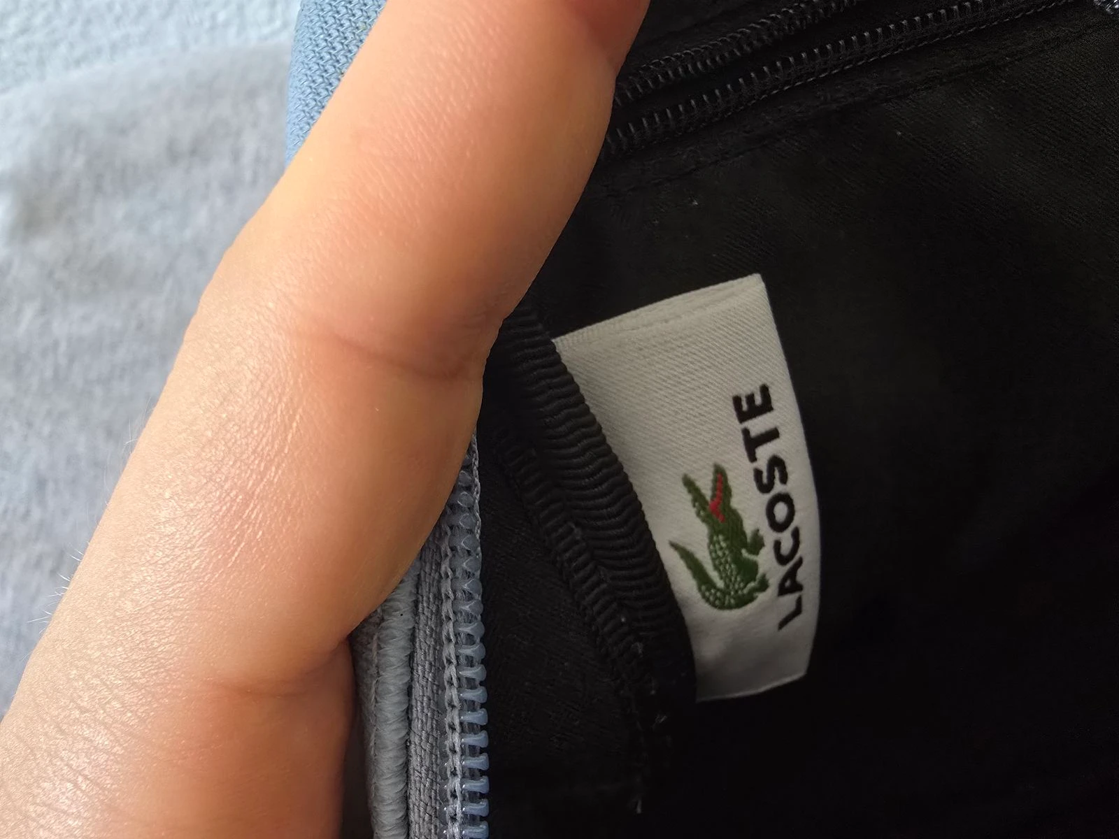 Lacoste Bolsa Azul Claro Feminina Bowling Bag Alça Superior Clássica Designer – photo 8